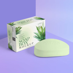 Benutzer definiert mit Logo Geschenk box Verpackung für seifen beschichtetes Papier Boc Biologisch abbaubare handgemachte Seifen verpackung Umwelt freundlich