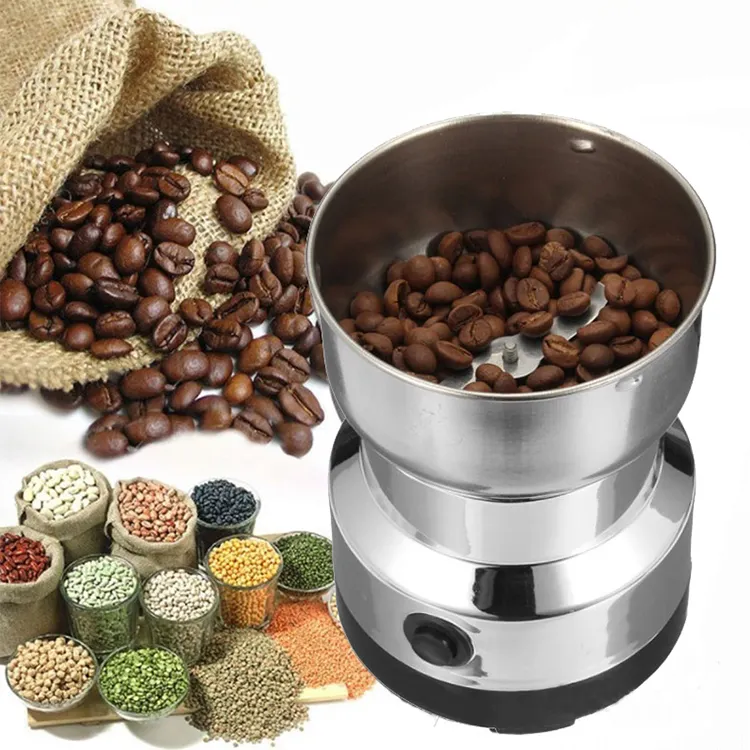 مصغرة الكهربائية ماكينة صنع القهوة التجارية آلة القهوة الفول التوابل مطحنة منتج أغذية متعددة الوظائف الفول طاحونة القهوة