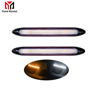 Universal 12V Car DRL <strong>LED</strong> Daytime Running Light Auto Headlight Strip Flow Yellow Sequential Turn Signal Day Light Drl for Cars - Product Image 1