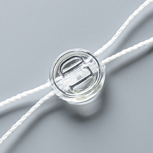タグストリングロープハングタグストリングブラックロープタグナイロンガーメントアクセサリーエンボスロゴプラスチックハングタグストリング - Product Image 5