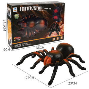 Robot elettrico a infrarossi radiocomandato peluche spaventoso ragno di halloween con luce a led robot insetto rc tricky prank scent toy