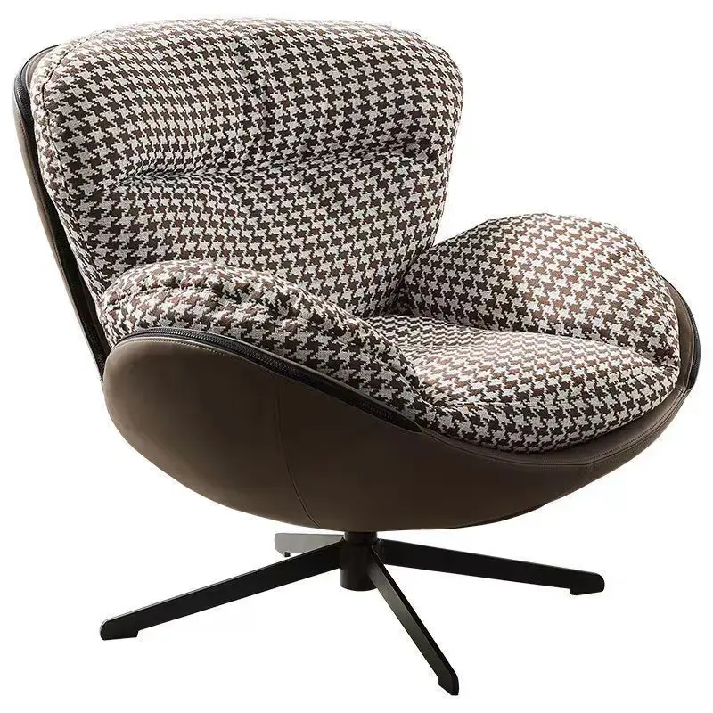 XY Melhor Personalizado Única Rodada Cadeira de Tecido Ferro Arte Nova Sala lazer Cadeira para sala de estar, quarto, cadeira moderna simples