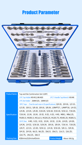 110 adet dokunun die set metrik kılavuz ve pafta seti çin'de el aletleri kutusu - Product Image 6