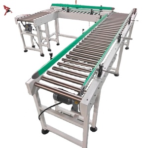 Máquina de carga de alta calidad, transportador de rodillos motorizado, transportador de rodillos accionado por cadena para transporte de cesta de rotación - Product Image 6