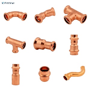 Konektor tekan siku 90 derajat sanitasi pabrik fitting tembaga Propress untuk pipa Pipa pipa - Product Image 6