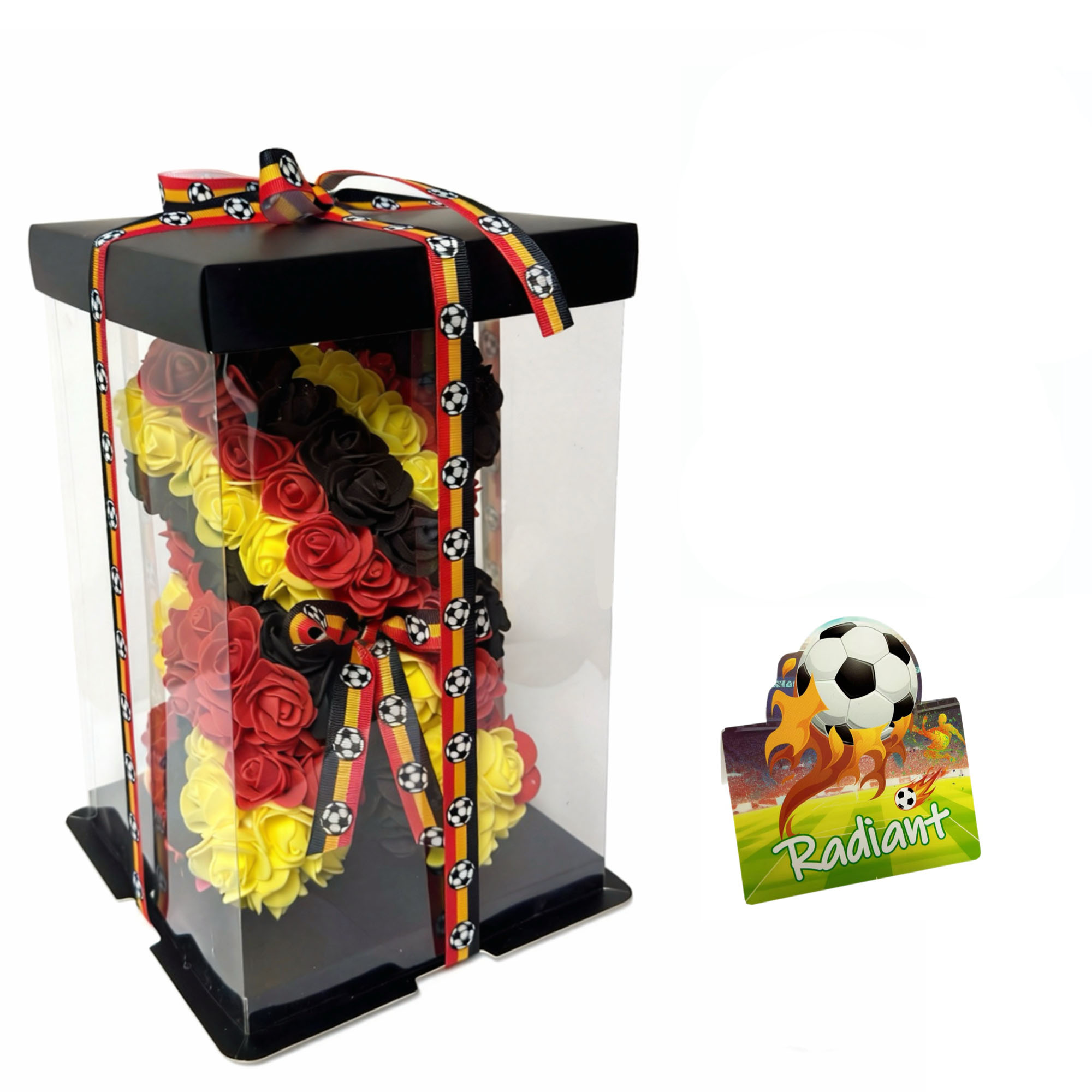 Oso de Alemania + Caja de Regalo + Tarjeta de Felicitación