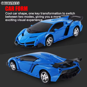 2-Way oyna dönüşüm Robot araba uzaktan kumanda 360 derece rotasyon serin LED ışık Metal ve plastik RC araba için Boys - Product Image 5