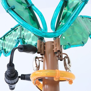 7ft tropikal <span class=keywords><strong>LED</strong></span> ipi ışık palmiye ağacı işıklı holografik gövde ve yaprakları - Product Image 6