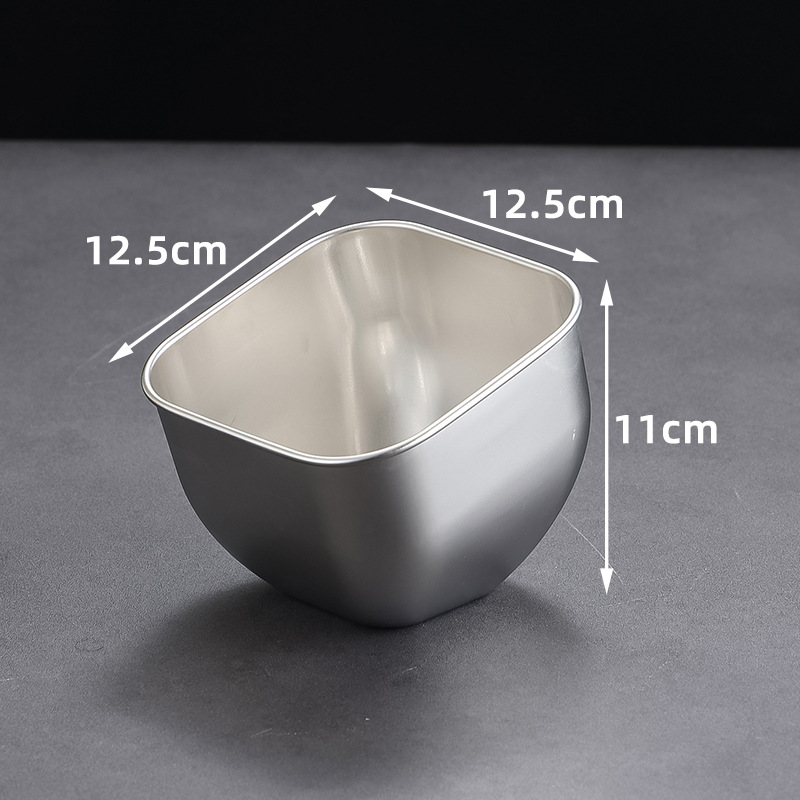 12.5cm square lettuce bowl (silver)