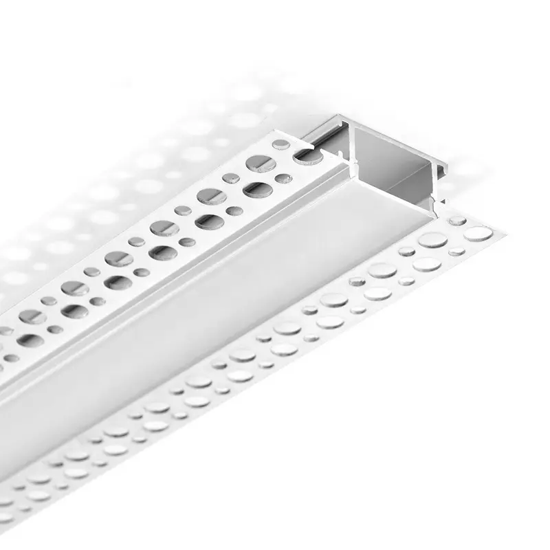 Profilé de mur sec 6214 pour bandes led profil led de panneau de gypse encastré en plâtre