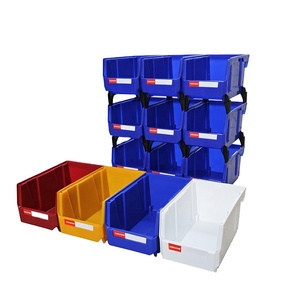 LEADLOONG V2 9 adet 8x5x 4in/20*13*11cm kompost plastik çekmeceli saklama dolabı Bin kutuları depo aracı organizasyonu için istiflenebilir - Product Image 1