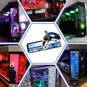 Ángulo de visión completo Ips Monitor de Pc de pantalla ancha de 126 pulgadas Pantalla Lcd de barra de 126 pulgadas para Y60 Midtower Atx Computer Gaming Case