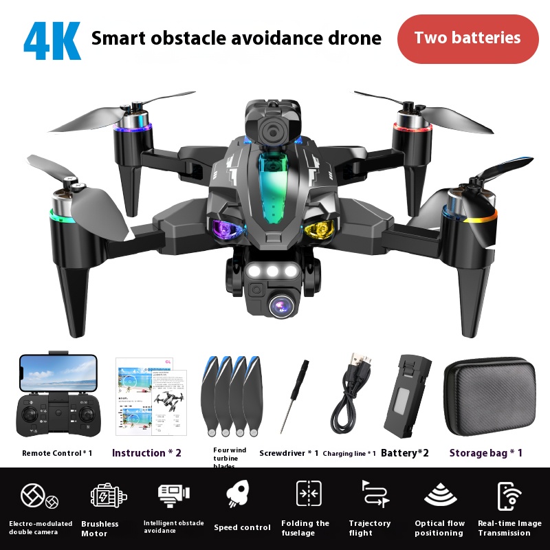 Black 4K dual camera (including two batteries)