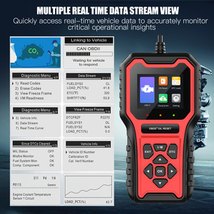 Ev mekaniği için OBD2 tarayıcı motor analizörü kod okuma/temizle ve sıfırlama aracı kontrol etmek için 1 yıl garanti ile motor ışığı - Product Image 2