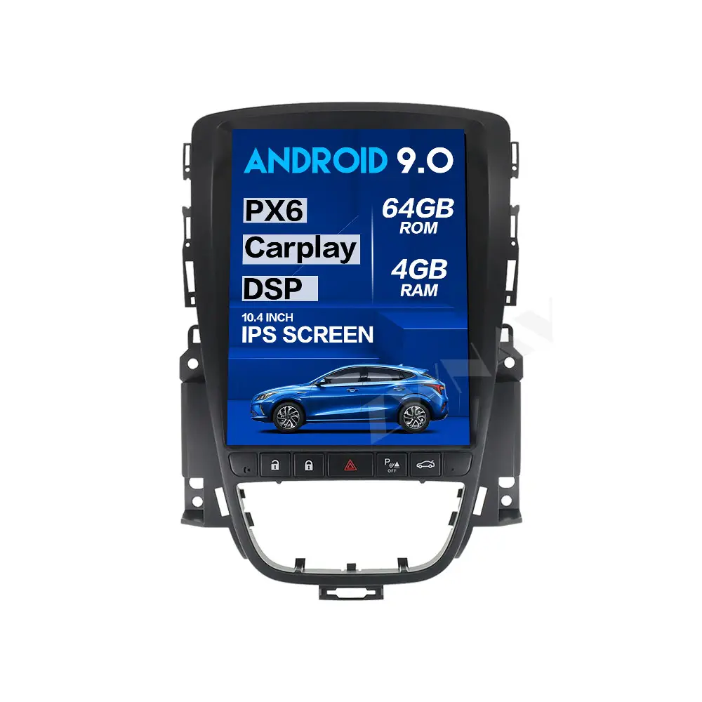 4 + 64G Tesla Estilo Tela Android Leitor Multimédia 9.0 Carro Para OPEL Vauxhall Holden Astra J 2010-2013 GPS Radio stereo cabeça unidade