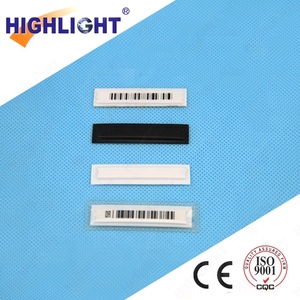 Sicurezza al dettaglio EAS Alarm Paper Sticker sensore AM usa e getta tag morbidi etichetta morbida antifurto cosmetica 58KHz con codice a barre