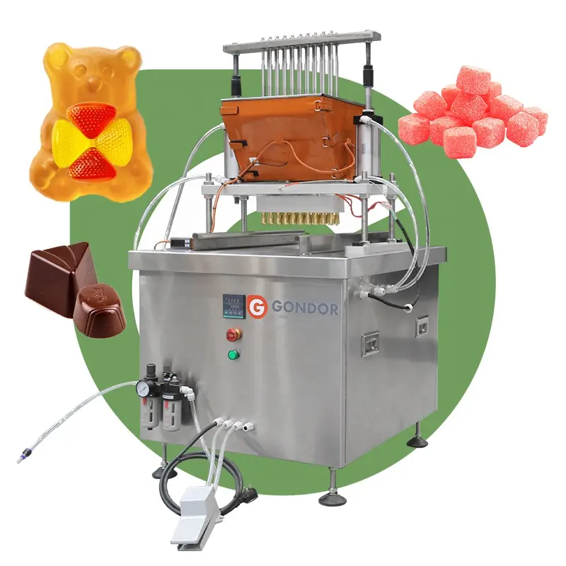 Snoep Fabricage Jelly Bean Automatische Productie Mini Deel Depositor Vitamine Maken Beer Gummy Machine