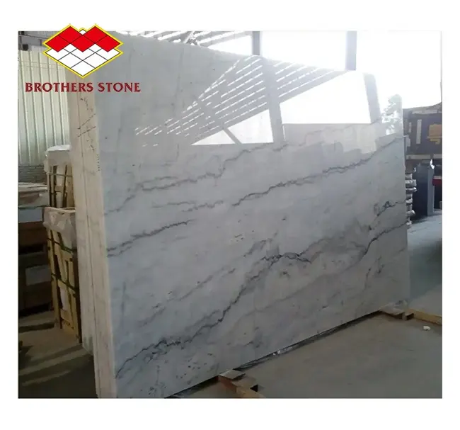 Dalle de marbre blanc chinois Guangxi pour plancher marches d'escalier de bande de roulement grand sol en marbre blanc naturel