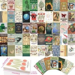 15CM 50PCS Vintage art paint planet retro <strong>poster</strong> - Product Image 2