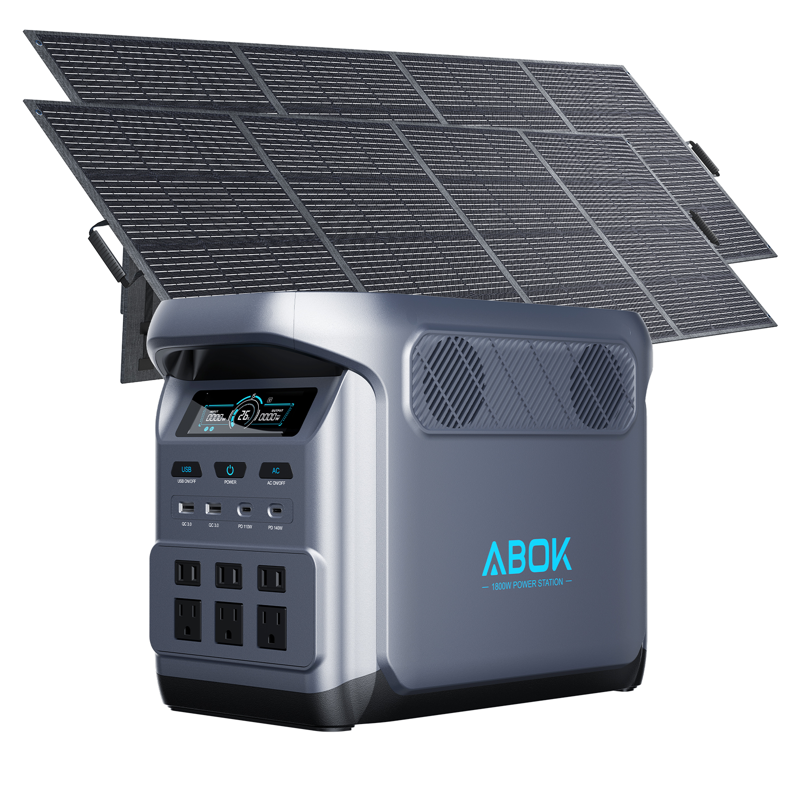 Ark1800 avec 2 panneaux solaires de 400W