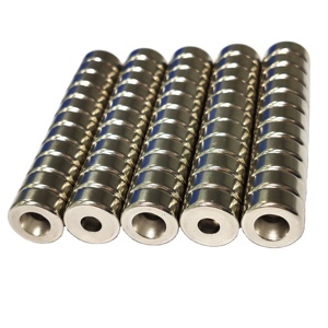 Starke magnetisierte NdFeB-Zylinder ring magnet Nickel beschichtet