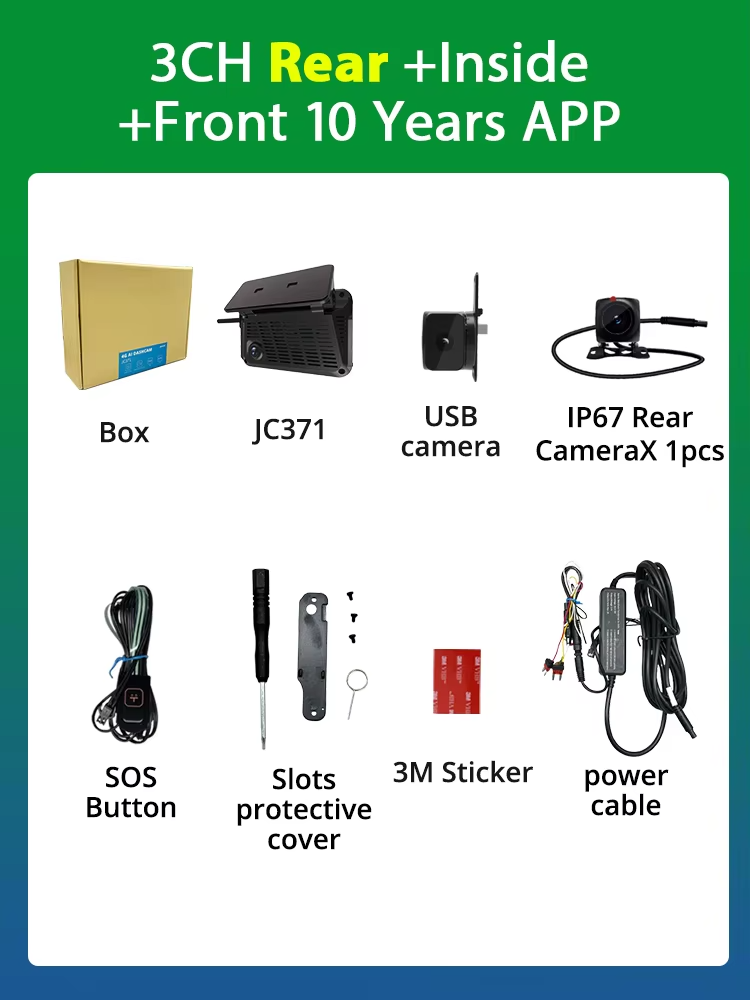 3CH Arrière + Intérieur + Avant + 10 Année APP