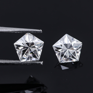Provence takı 8mm 2 karat Pentagon kesim moissanit özel şekil elmas VVS doğal taş Moissanite