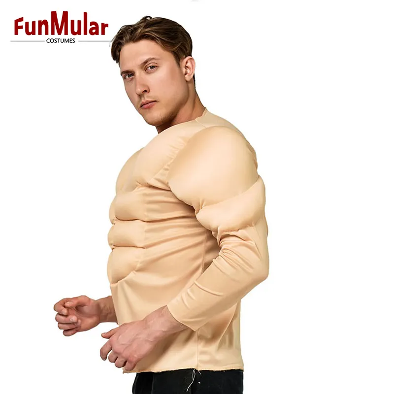 Funmular Muscle Suit Adult Men Body Builder Disfraz para Halloween Cosplay Disfraz