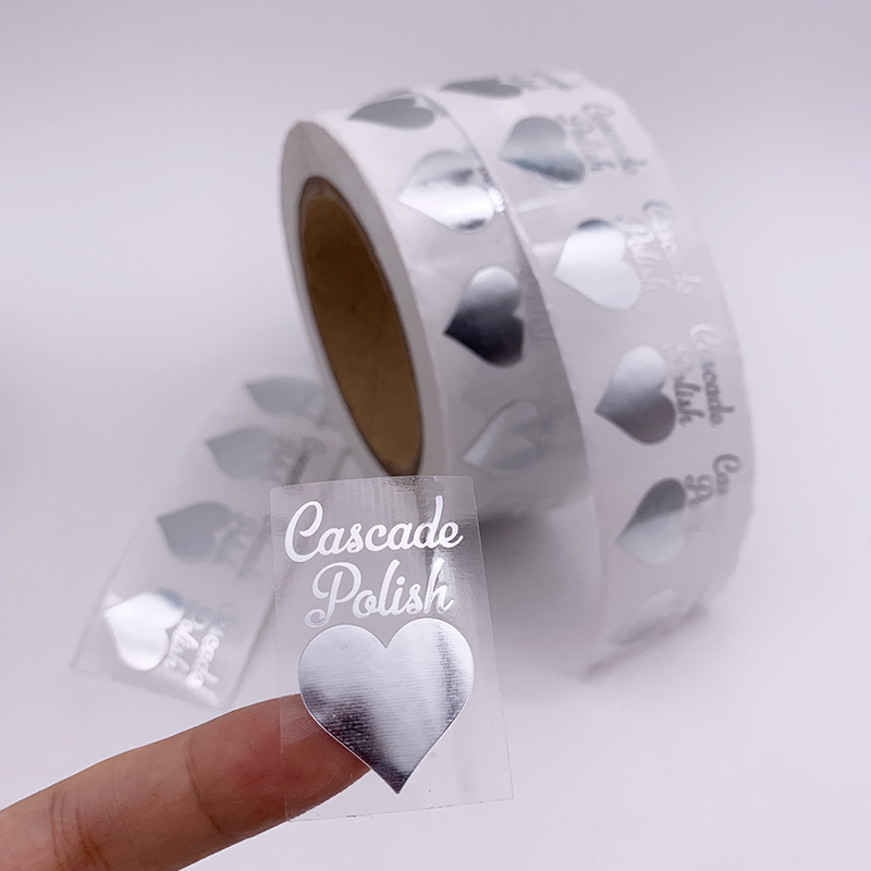 Etiqueta con estampado de lámina de oro y plata