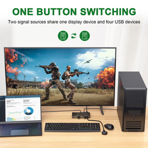 卸売TYPE-C KVMスイッチャー2 in 1 out USBC HD MI KVM HDスイッチャー4K60Hzモニターキーボードマウス用 - Product Image 2
