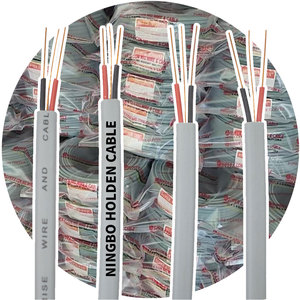 灰色CCA <span class=keywords><strong>2</strong></span> <span class=keywords><strong>3</strong></span>芯1.5毫米<span class=keywords><strong>2</strong></span>.5毫米BVVB RVVB TPS聚氯乙烯电铜平板双接地电缆电线