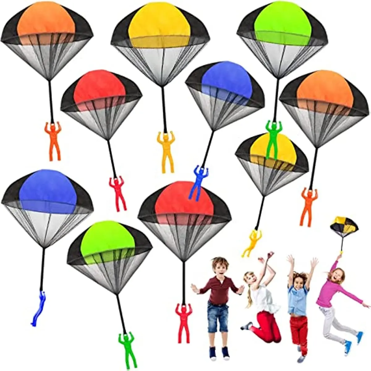 Niños mano lanzar paracaídas juguete al aire libre Juguetes Divertidos juego para niños volar paracaídas deporte juegos educativos con Mini soldado