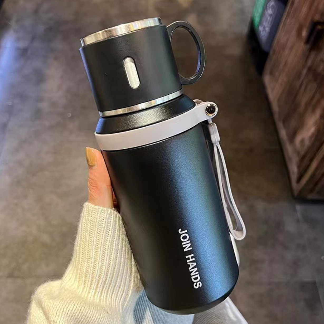 Black 600ml-food grade 316 stainless steel tea infuser