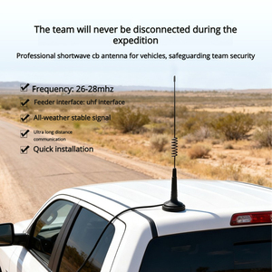 Пружинная портативная наружная антенна 27 МГц Двухдиапазонная Магнитная крепление для автомобильного FM-радио приема - Product Image 3