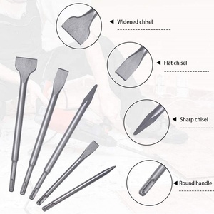 High Quality SDS Plus <strong>Chisel</strong> Tool Holder with V-Shaped Tip Round Shank Spade Flat Point <strong>for</strong> DIY Carving <strong>Masonry</strong> Universally Use - Product Image 5