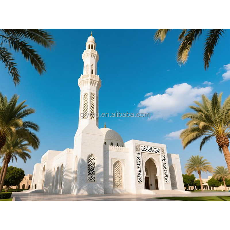 Mosquée des cocotiers - Blanc et bleu ciel