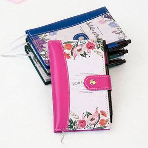 Elegante A6 Bloc de notas portátil espiral elegante A5 cuaderno de cuero pluma insertar papel impresión empalme para Comercio exterior regalo diario - Product Image 3