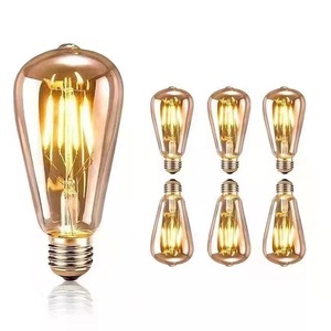 หลอดไฟ LED อัจฉริยะ Wi-Fi 6W ST64 CCT หลอดไฟ LED แก้วสีเหลืองอำพันปรับความสว่างได้2000K-5000K - Product Image 1