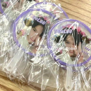 Yeni özel sevimli karikatür plastik temizle şeffaf el fan bts görüntü konser tezahürat Picket fan - Product Image 3