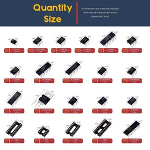 Chip-Sortiments kit für integrierte Schaltkreise mit Buchsen, Opamp, Oszillator, PWM, PC817 NE555 LM358 LM324 JRC4558 LM393 LM339 NE5532