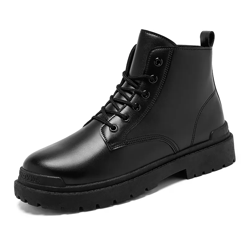 Personalizado seis agujeros Otoño/Invierno High Top botas americanas hombres Workwear botas negras