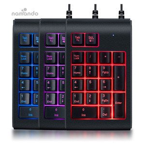 数字キーパッドUSB有線バックライト付き数字キーパッドミニバックライトキーボード3色19キー - Product Image 3