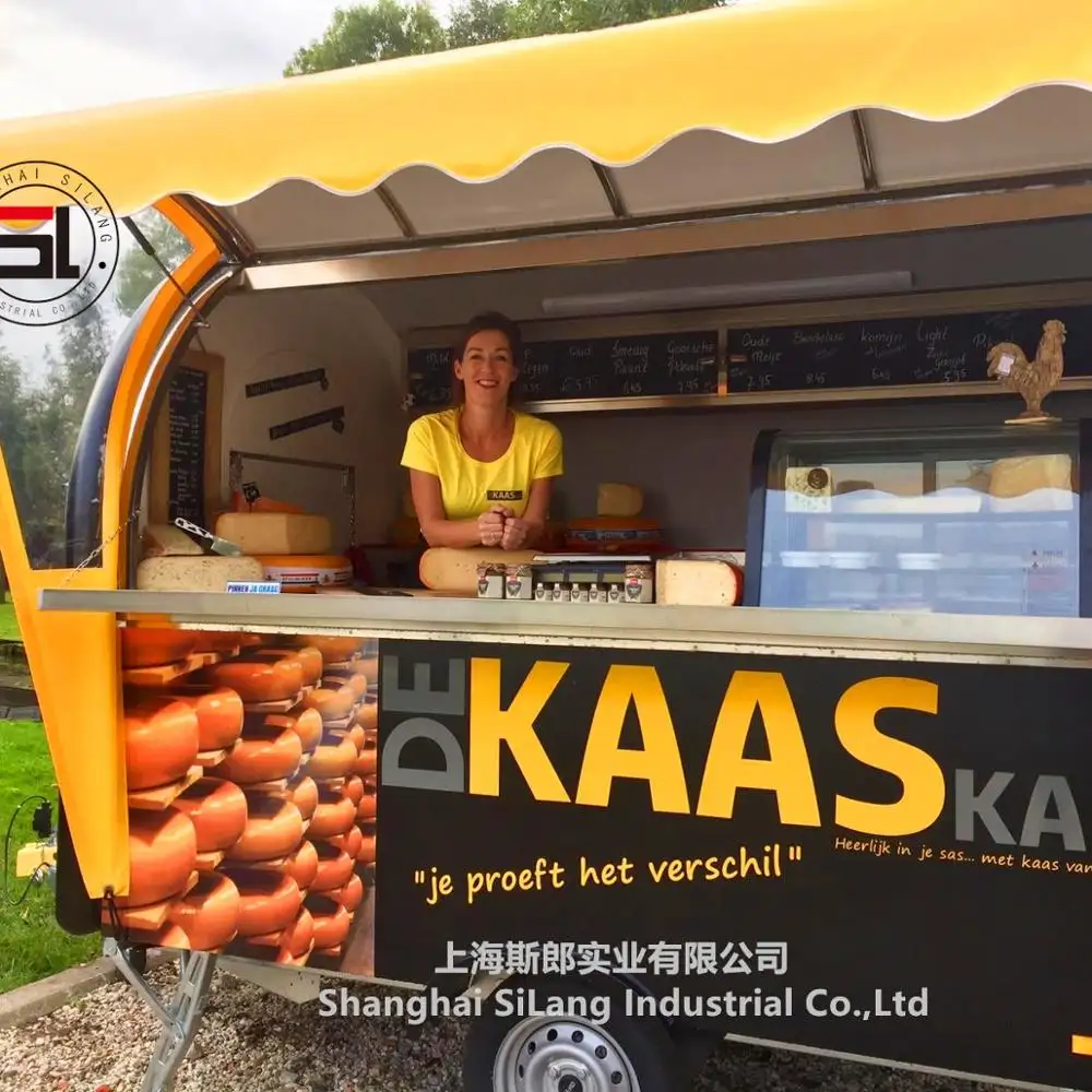 Slung caminhão de alimentos para cães, reboque móvel para máquina de café expresso, comida rápida, cão quente, pizza