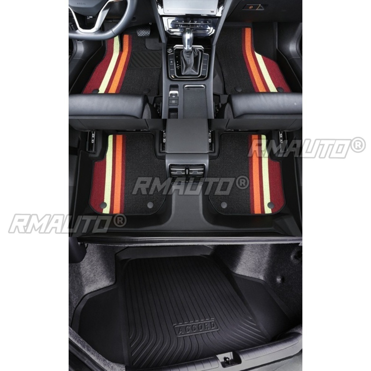 TPE foot pad Chenille black multicolored TPO trunk