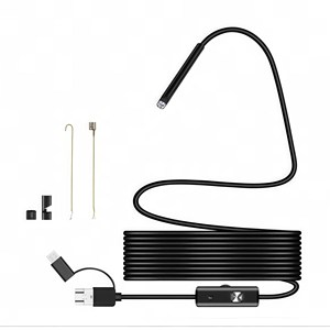 Endoscopio de tubería 3 en 1 HD, sonda externa para teléfono móvil de 7mm, Detector de mantenimiento de coche, sonda de espejo Peep, módulo de cámara endoscópica