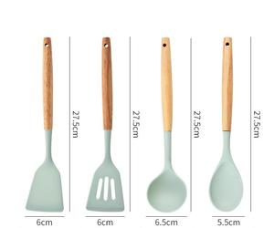 Factory Direct <strong>12</strong>-<strong>Piece</strong> Mini Kitchenware Set Food-Grade Silicone Including 550g Soup Spoon for Cooking Small Rubber