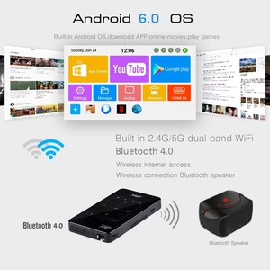 P09 Portable 4K Ultra HD <strong>DLP</strong> Mini Smart Projector with Infrared Remote <strong>Control</strong>, Amlogic S905X 4-Core A53 up to 1.5GHz Android 6. - Product Image 6