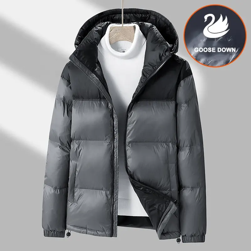 Custom men's 90 White goose down jacket Outdoor High quality winter Puffer jacket Plus Size Unisex cold resistance Coat