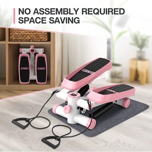 Portable Home Gym Mini Fitness Stepper Exercise Machine with <strong>LCD</strong> <strong>Display</strong> and Resistance Band Workout <strong>Program</strong> - Product Image 6