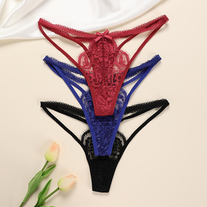 Ladymate ODM/OEM Tangas性感De Encaje女士透视内裤镂空透明内衣性感丁字裤
